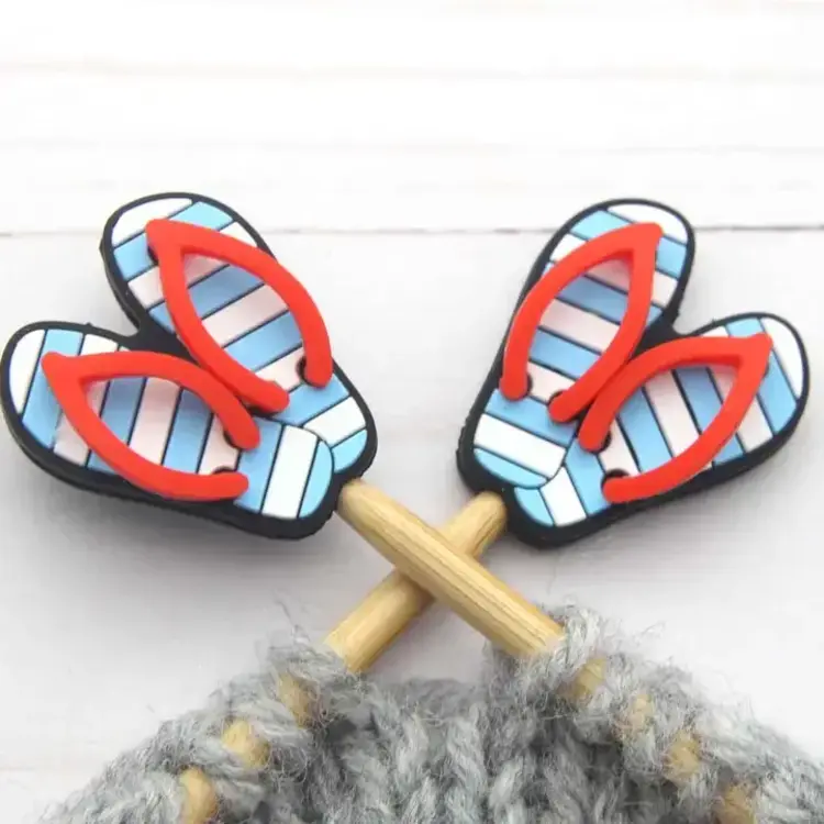 Fox & Pine Stitches Striped Flip Flops Stitch Stoppers