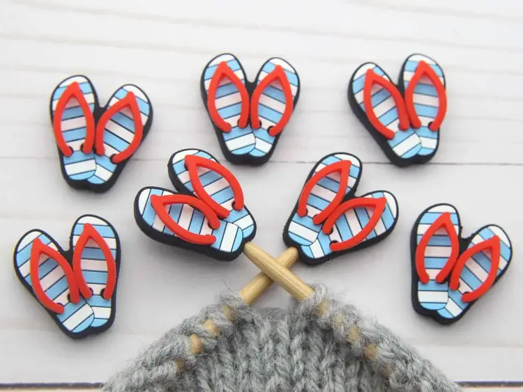 Fox & Pine Stitches Striped Flip Flops Stitch Stoppers