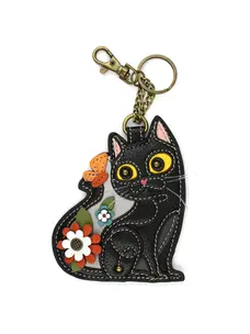 Chala Black Cat Key Fob/Coin Purse