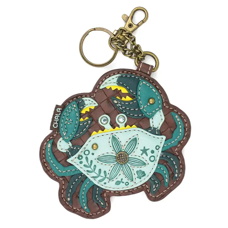 Chala Crab Teal Key Fob/Coin Purse