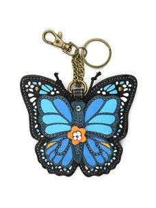 Chala Blue Butterfly Key Fob/Coin Purse