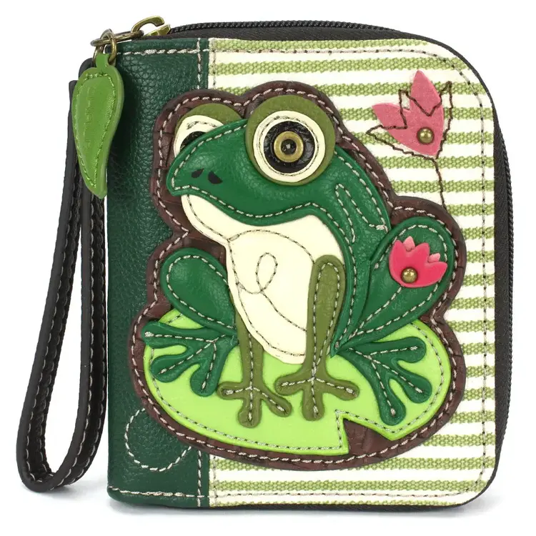 Chala Lily Frog Zip Around Wallet