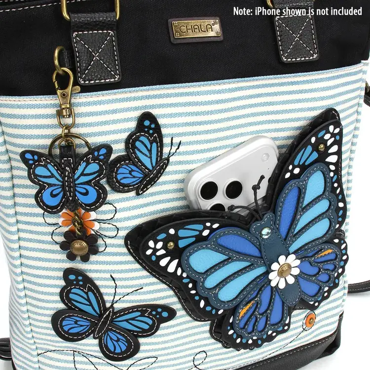 Chala Blue Butterfly Work Tote