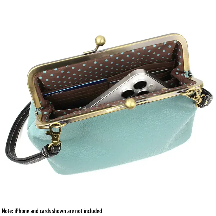 Chala Black Cat Kisslock Crossbody