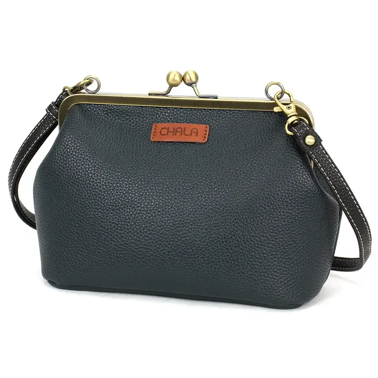 Chala Blue Butterfly Kisslock Crossbody