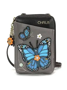 Chala Blue Butterfly Wallet Crossbody