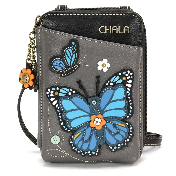 Chala Blue Butterfly Wallet Crossbody
