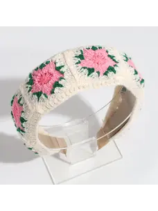 Floral Crochet Headband (Pink)