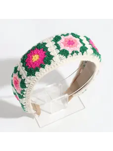 Floral Crochet Headband (Green)