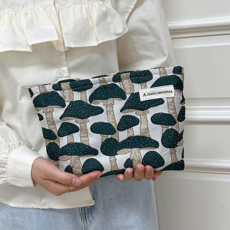 Green Mushroom Accessory Bag