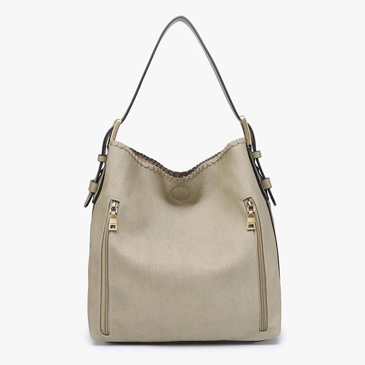 Jen & Co. Alexa Canvas Hobo (Army Green)