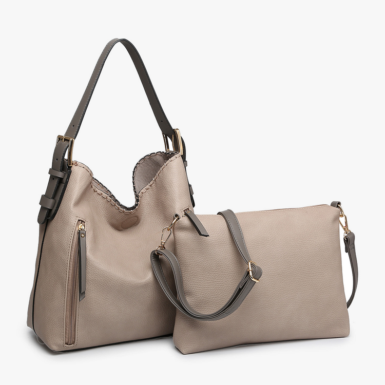 Jen & Co. Alexa Hobo (Fog Grey)