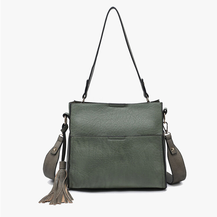 Jen & Co. Lyla Bucket Bag (Basil)
