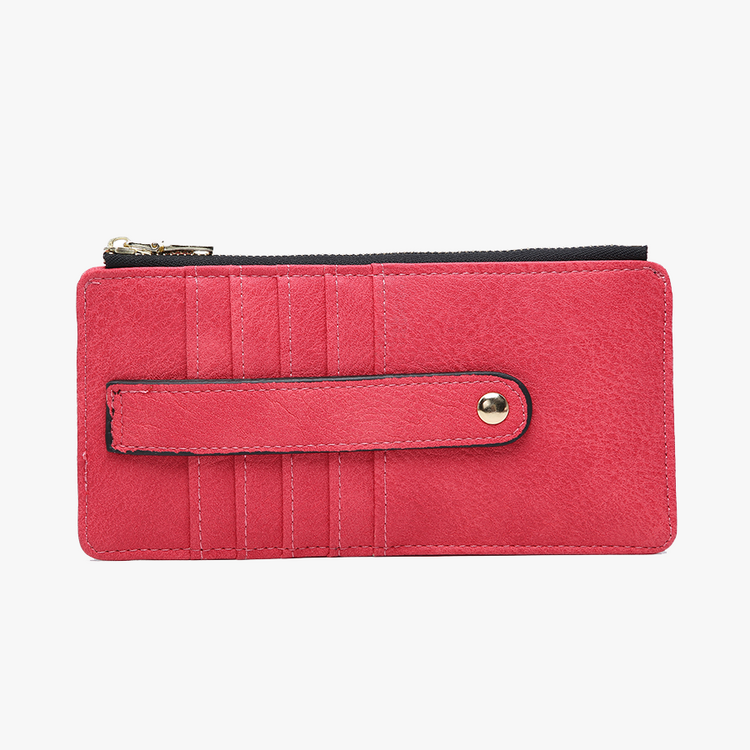 Jen & Co. Saige Card Holder Wallet (Hot Pink)
