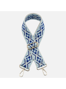 Jen & Co. Tribal Guitar Strap (Navy/Lt. Blue)