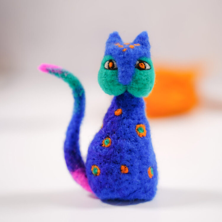 Bear Creek Felting Laurel Burch Cat Felting Kit