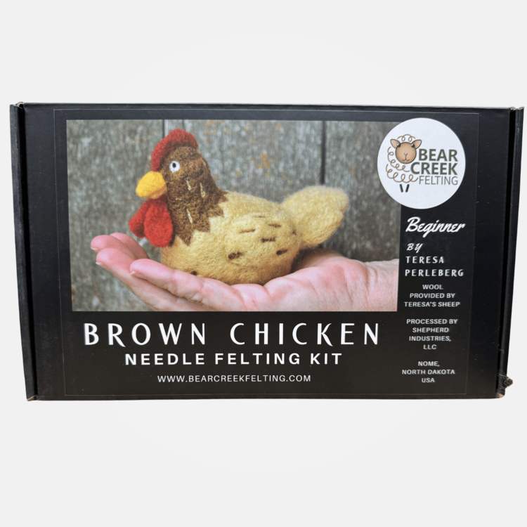 Bear Creek Felting Brown Chicken Felting Kit