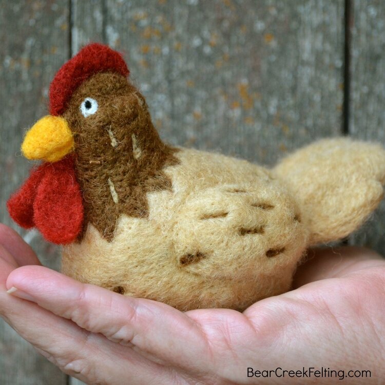 Bear Creek Felting Brown Chicken Felting Kit