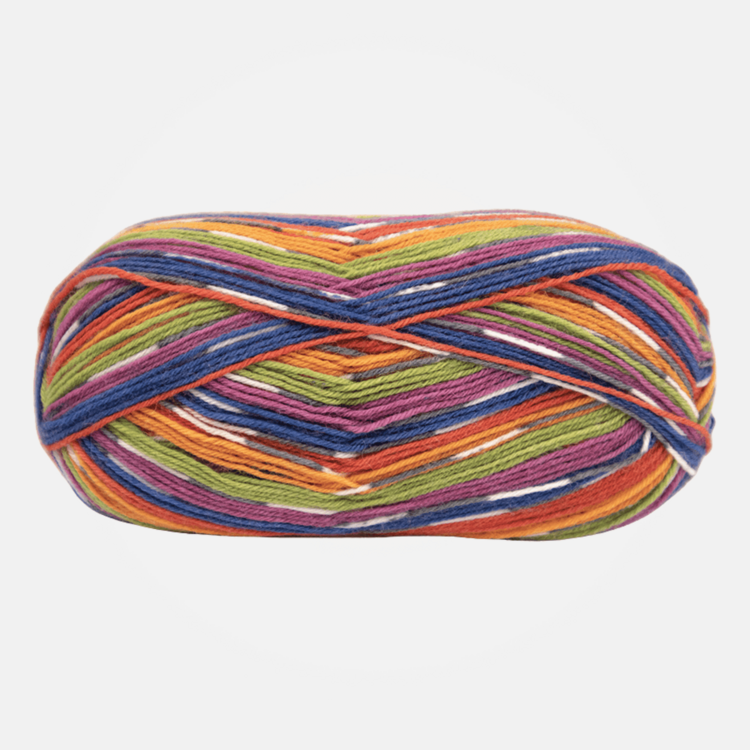 Schoppel-Wolle Admiral R Druck | 1744 (Orange Red Blue)