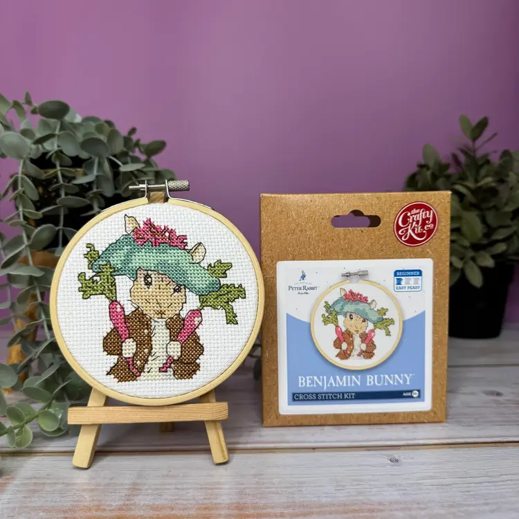 The Crafty Kit Company Beatrix Potter - Benjamin Bunny Mini Cross Stitch Kit