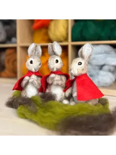 The Crafty Kit Company Beatrix Potter - Flopsy Mopsy & Cotton-tail Needle Felting Kit