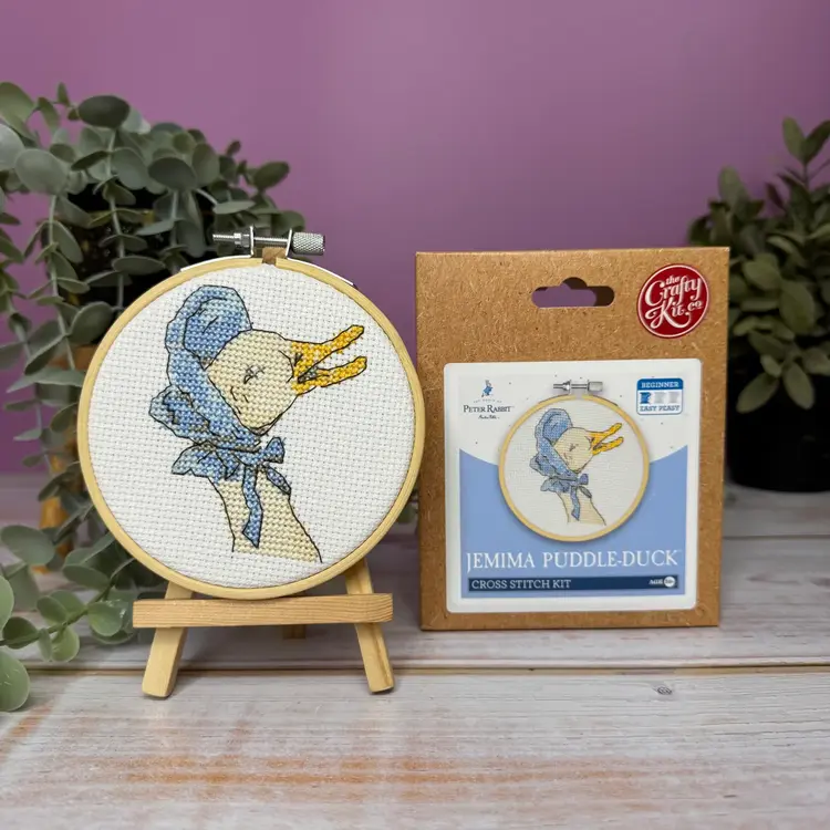 The Crafty Kit Company Beatrix Potter - Jemima Puddleduck Mini Cross Stitch Kit