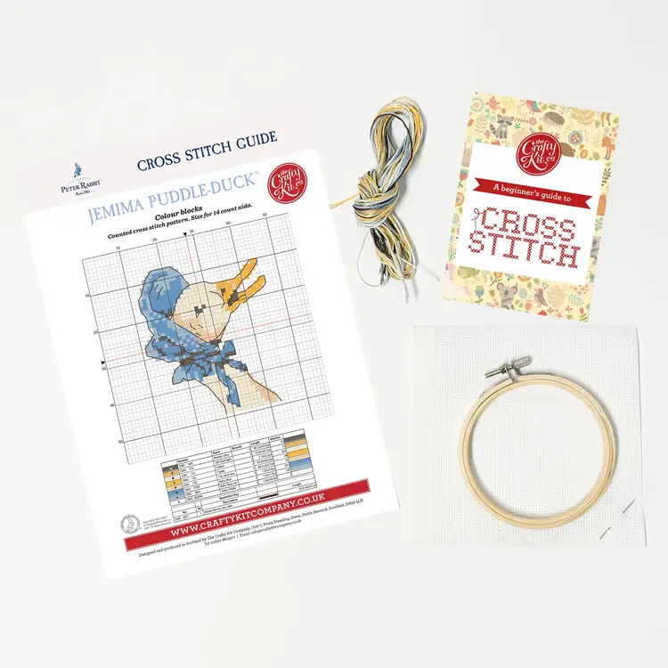 The Crafty Kit Company Beatrix Potter - Jemima Puddleduck Mini Cross Stitch Kit