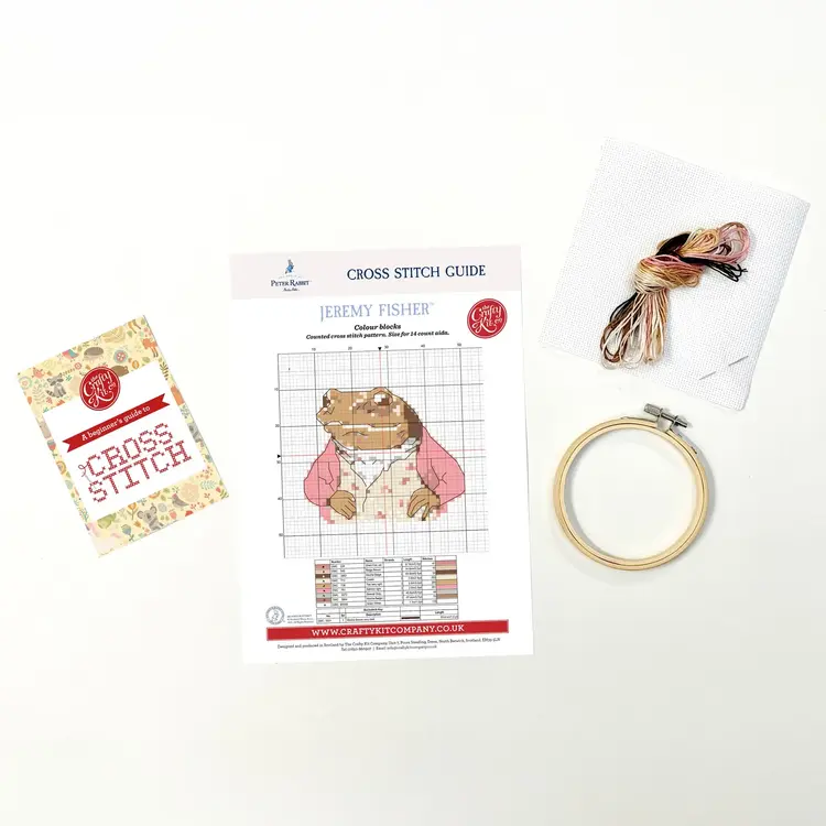 The Crafty Kit Company Beatrix Potter - Jeremy Fisher Mini Cross Stitch Kit