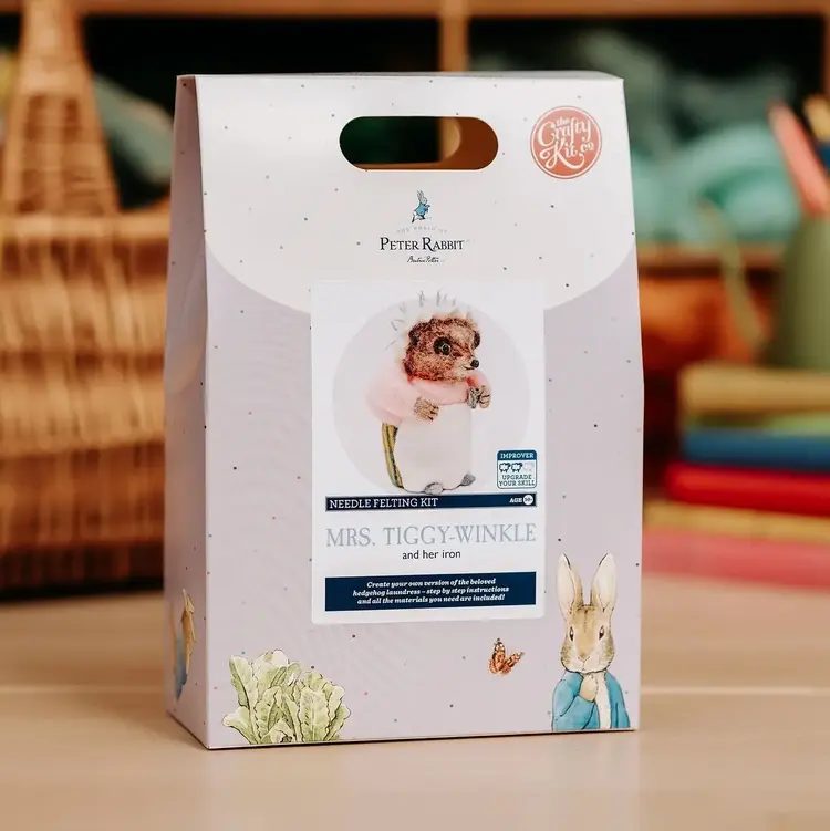 The Crafty Kit Company Beatrix Potter - Mrs. Tiggy-Winkle Ironing Needle Felting Kit