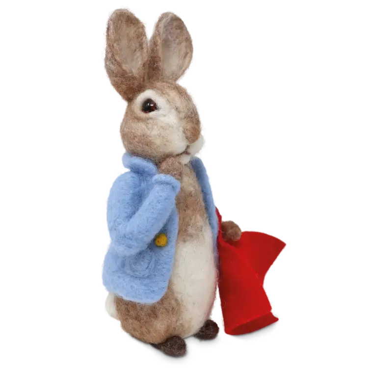 The Crafty Kit Company Beatrix Potter - Peter Rabbit and his Pocket Handkerchief Needle Felting