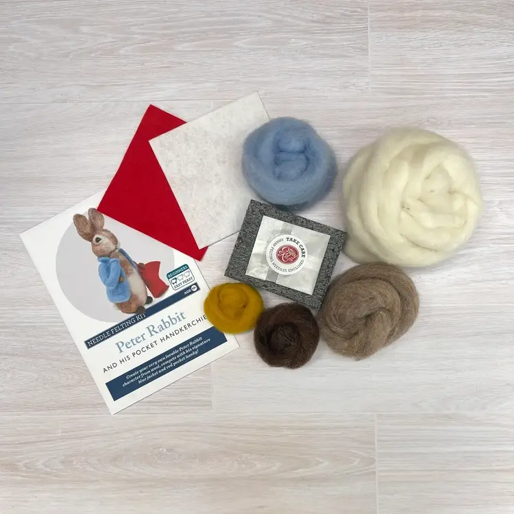 The Crafty Kit Company Beatrix Potter - Peter Rabbit and his Pocket Handkerchief Needle Felting