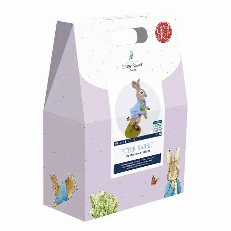The Crafty Kit Company Beatrix Potter - Peter Rabbit and the Stolen Radishes Neede Felting Kit