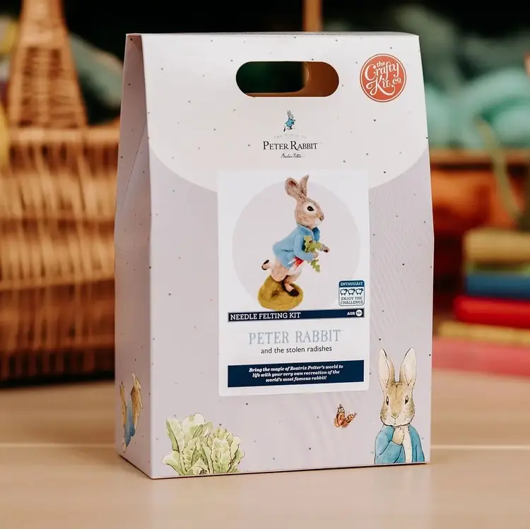 The Crafty Kit Company Beatrix Potter - Peter Rabbit and the Stolen Radishes Neede Felting Kit