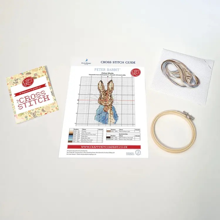 The Crafty Kit Company Beatrix Potter - Peter Rabbit Mini Cross Stitch Kit