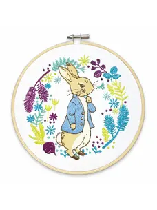 The Crafty Kit Company Beatrix Potter - Peter Rabbit Plans His Next Adventure Embroidery Kit