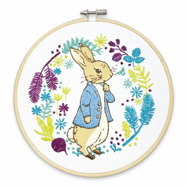 The Crafty Kit Company Beatrix Potter - Peter Rabbit Plans His Next Adventure Embroidery Kit