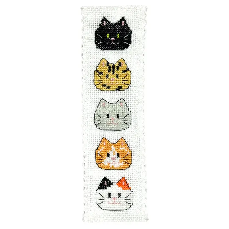 The Crafty Kit Company Kitty Cats Cross Stitch Bookmark Kit