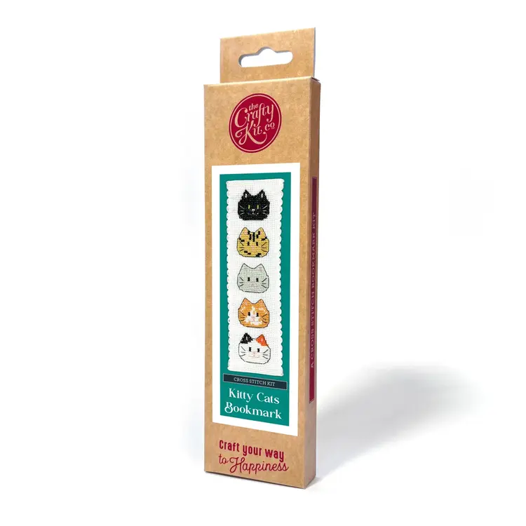 The Crafty Kit Company Kitty Cats Cross Stitch Bookmark Kit