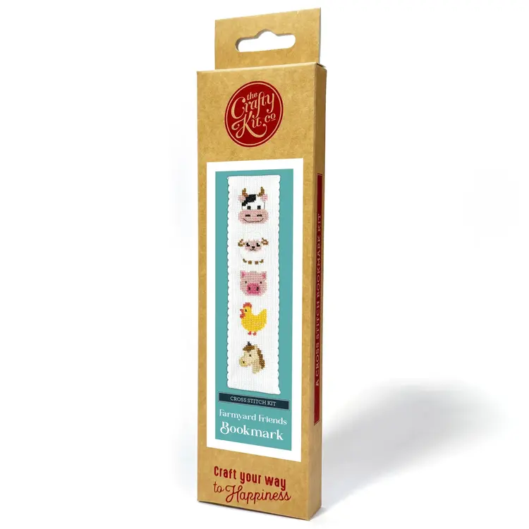 The Crafty Kit Company Farmyard Friends Cross Stitch Bookmark Kit