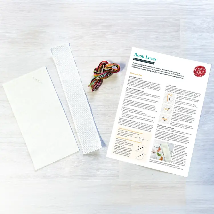 The Crafty Kit Company Book Lover Cross Stitch Bookmark Kit