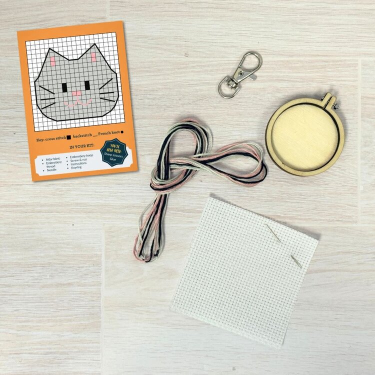 The Crafty Kit Company You're the Cats Whiskers! Mini Matchbox Cross Stitch Kit