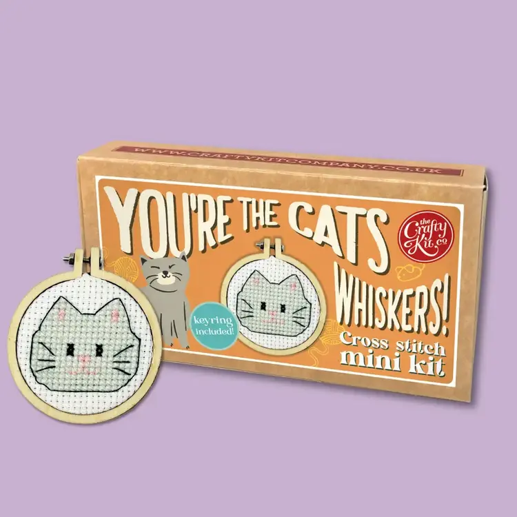 The Crafty Kit Company You're the Cats Whiskers! Mini Matchbox Cross Stitch Kit