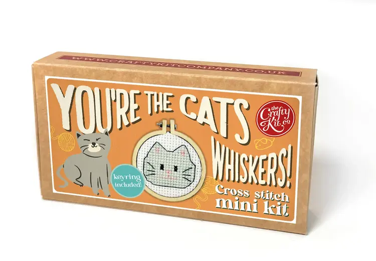 The Crafty Kit Company You're the Cats Whiskers! Mini Matchbox Cross Stitch Kit