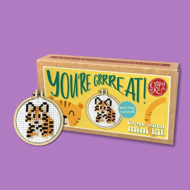 The Crafty Kit Company You're Grrreat! Mini Matchbox Cross Stitch Kit
