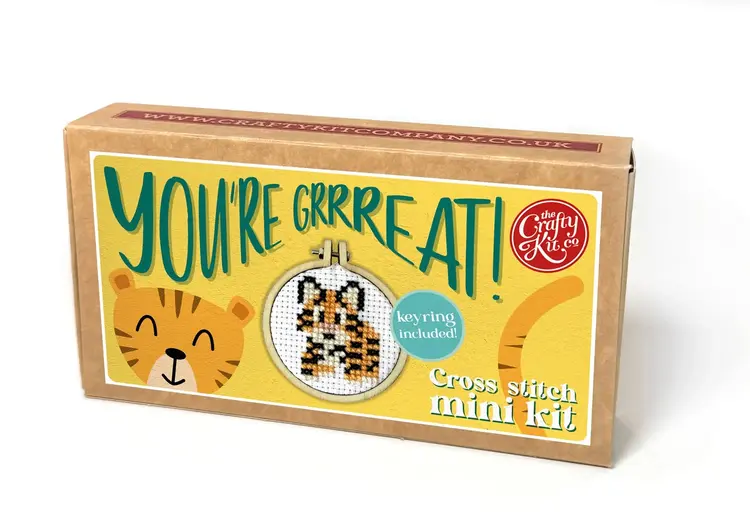The Crafty Kit Company You're Grrreat! Mini Matchbox Cross Stitch Kit