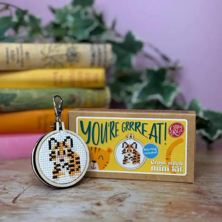 The Crafty Kit Company You're Grrreat! Mini Matchbox Cross Stitch Kit