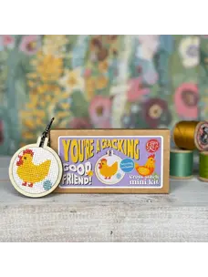 The Crafty Kit Company You're a Cracking Good Friend Mini Matchbox Cross Stitch Kit