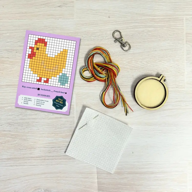 The Crafty Kit Company You're a Cracking Good Friend Mini Matchbox Cross Stitch Kit