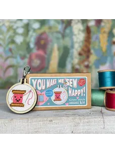 The Crafty Kit Company You Make Me Sew Happy! Mini Matchbox Cross Stitch Kit
