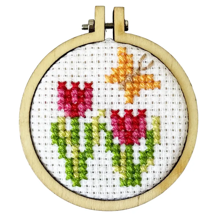 The Crafty Kit Company You Grow Girl! Mini Matchbox Cross Stitch Kit